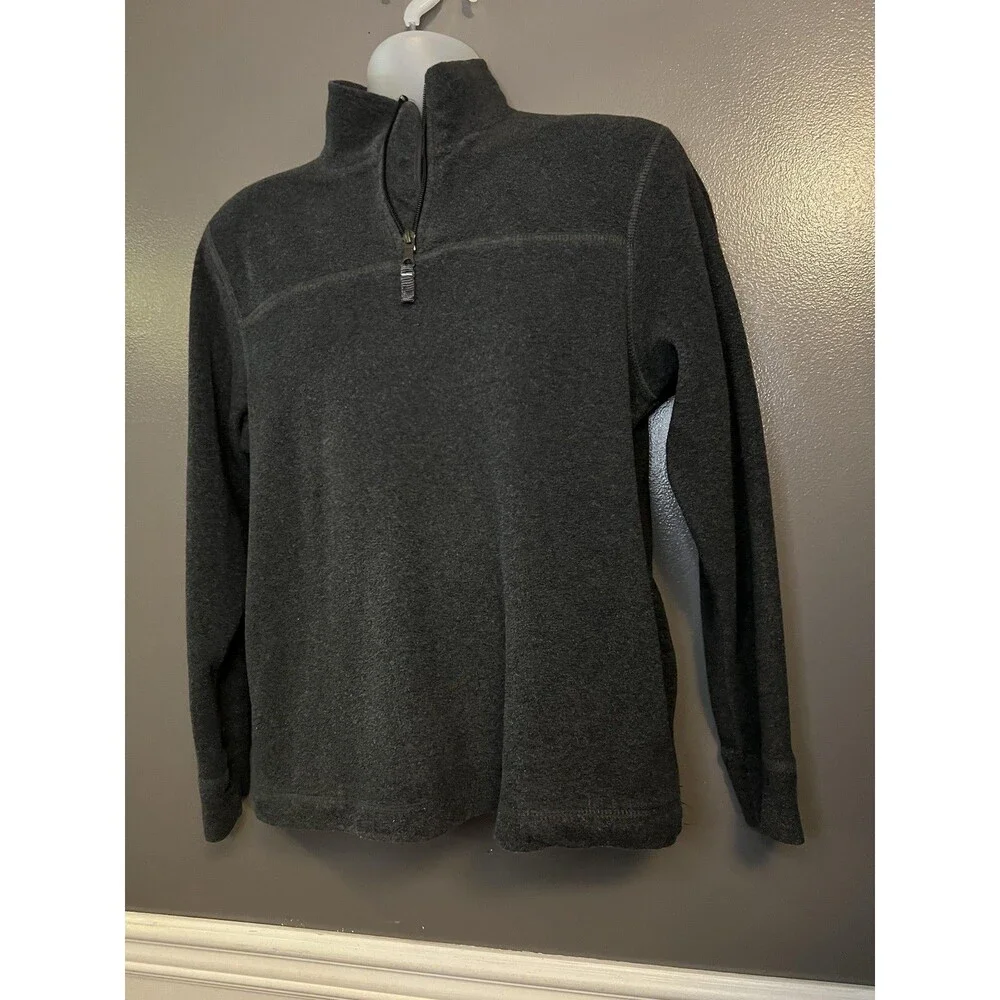 GAP Pullover Sweater Mens Small Gray Half Zip Fleece Warm Outdoors Made Korea